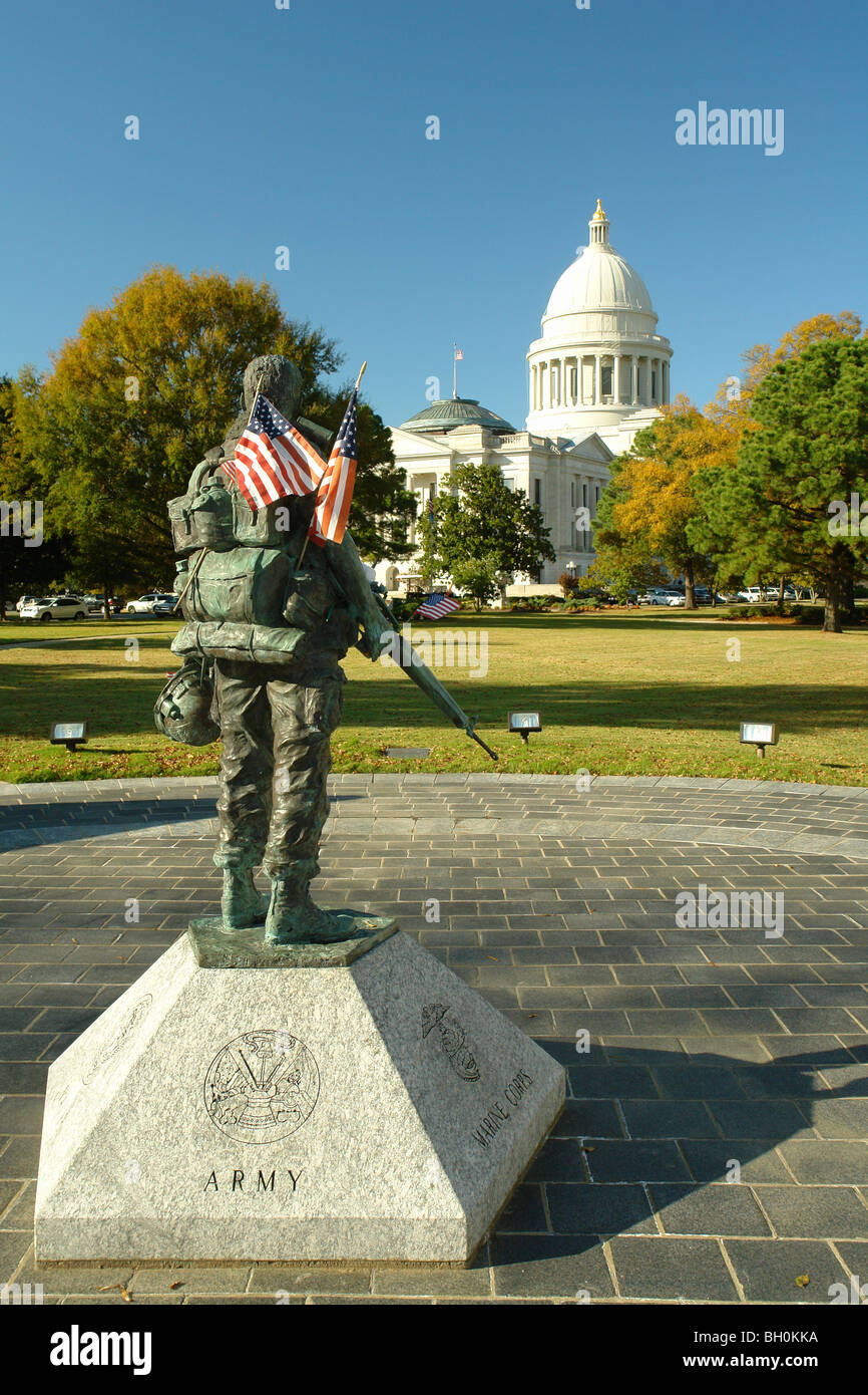 Little Rock, AR, Arkansas State Capitol, Statehouse, Memorial Foto Stock