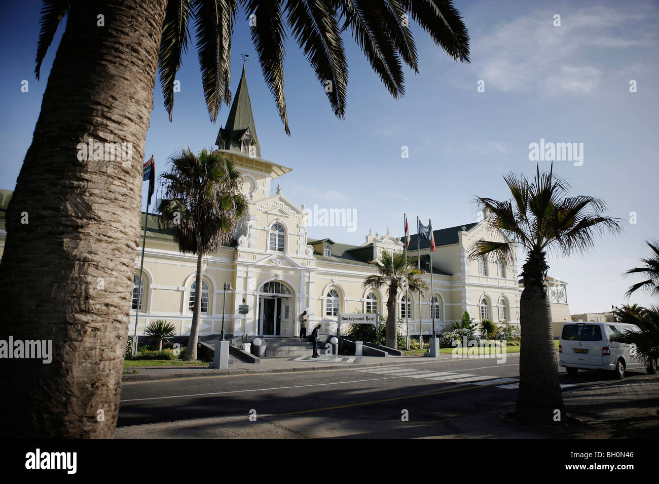 Vecchia Stazione Ferroviaria, Swakopmund, Namibia, Africa Foto Stock