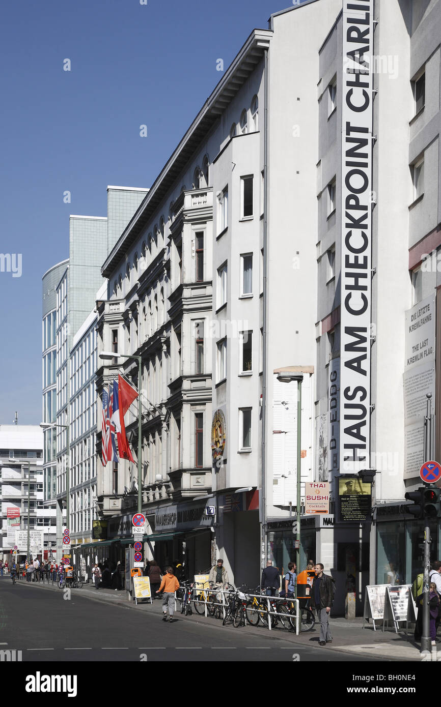 Berlin Haus am Checkpoint Charlie Charly Mitte Friedrichstrasse Foto Stock