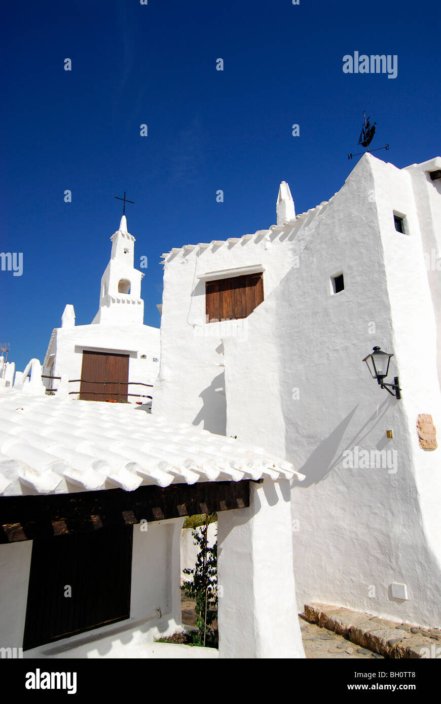 Binibequer Vell, hotel villaggio costruire in vecchio stile, Minorca, Isole Baleari, Spagna Foto Stock