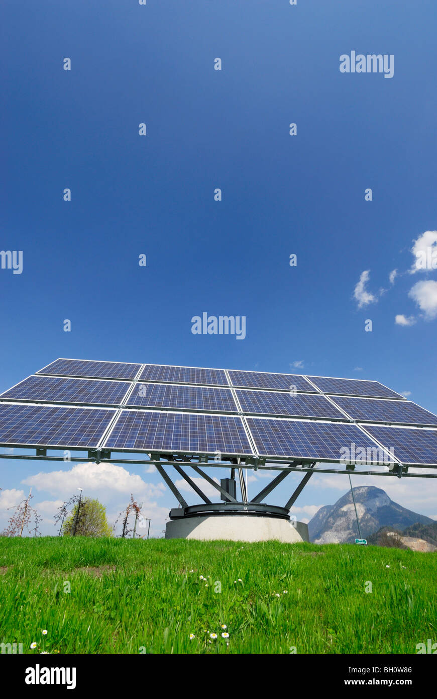 Impianto fotovoltaico, Woergl, Tirolo, Austria Foto Stock