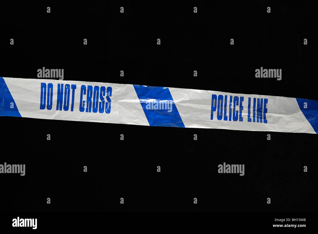 Linea di polizia (Non Cross) nastro dal Regno Unito (UK). Gen 2010 Foto Stock