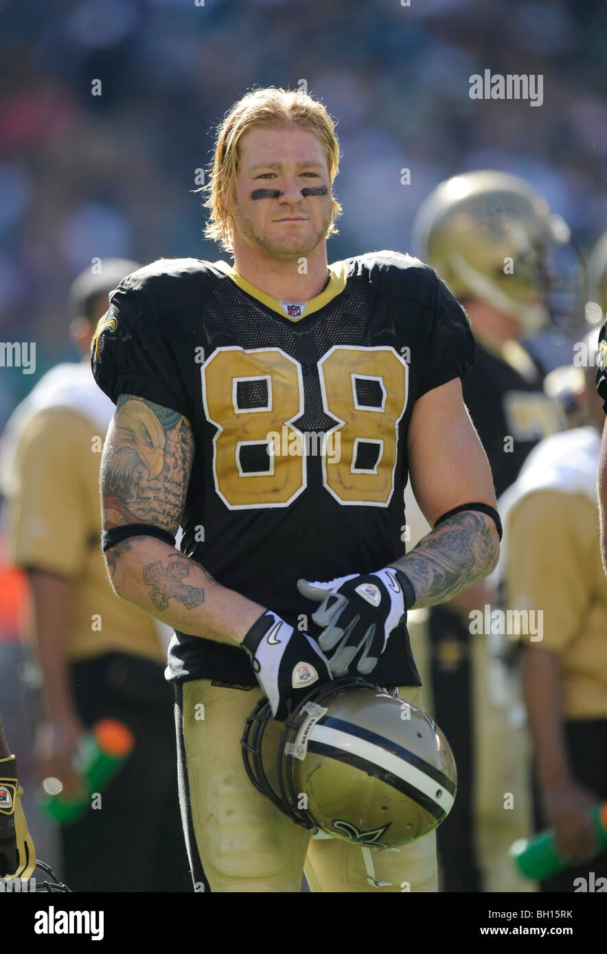 Jeremy Shockey #88 dei New Orleans Saints Foto Stock