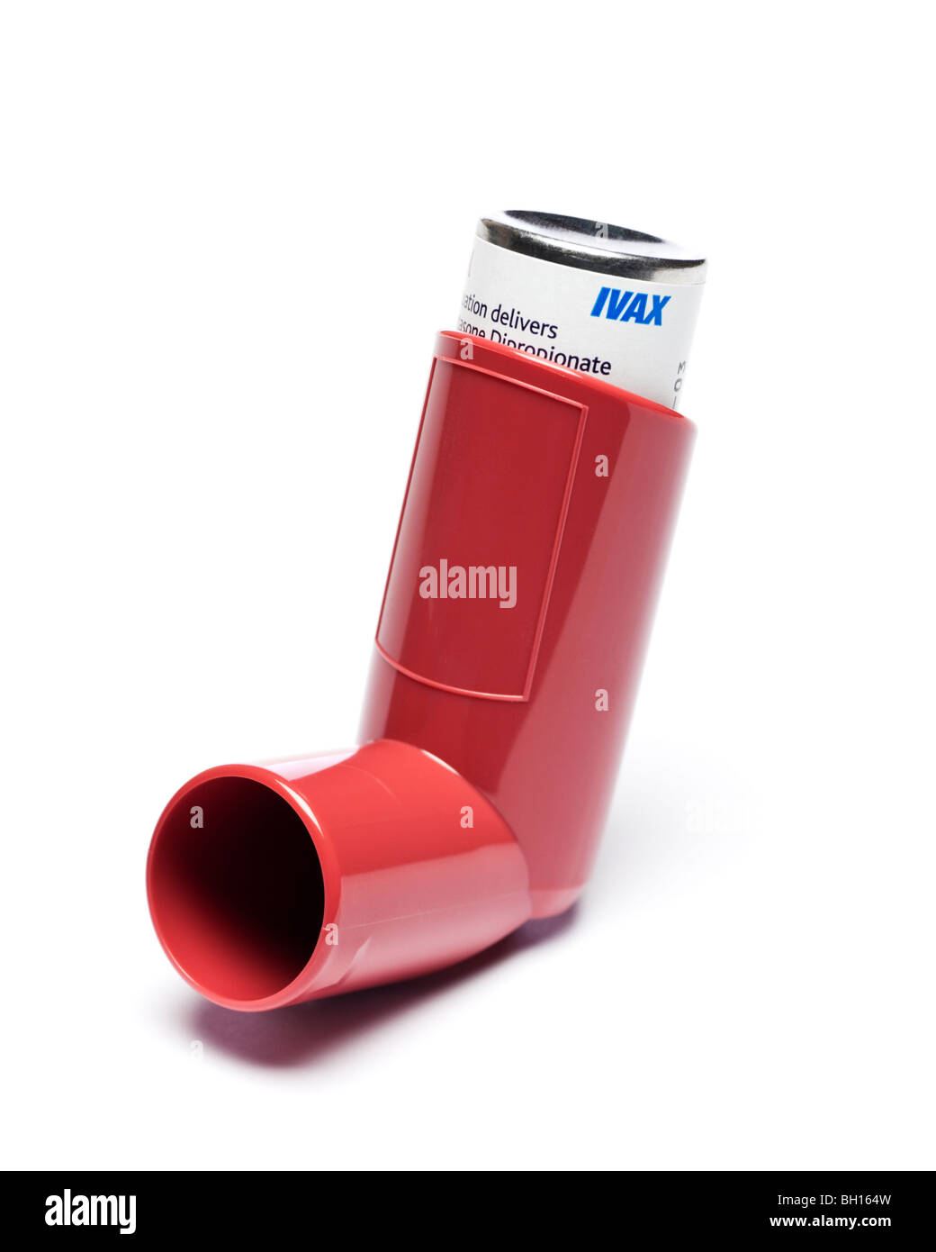 La prevenzione di asma inalatore close up il fuoco selettivo Foto Stock