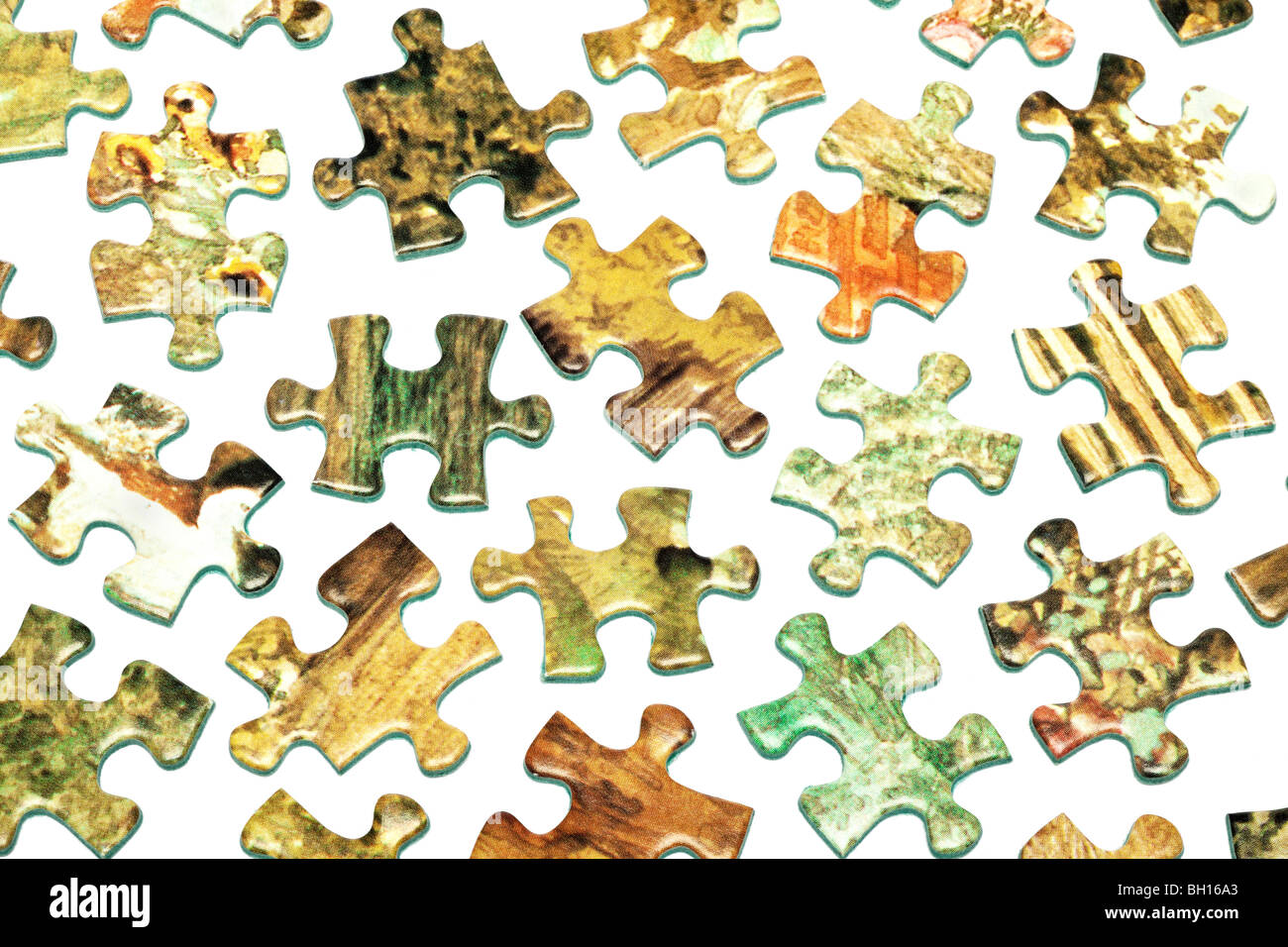 Pezzi di puzzle Foto Stock