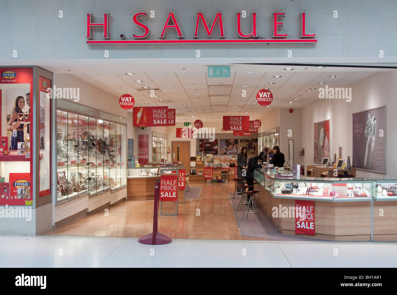 H. Samuel gioiellerie Harlequin Shopping Centre Watford Hertfordshire Foto Stock