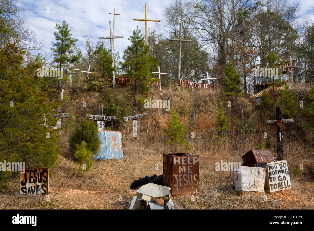 La croce giardino, Prattville, Alabama Foto Stock