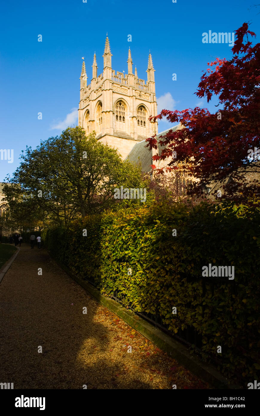 Merton College Chapel torre Oxford Inghilterra Regno Unito Europa Foto Stock