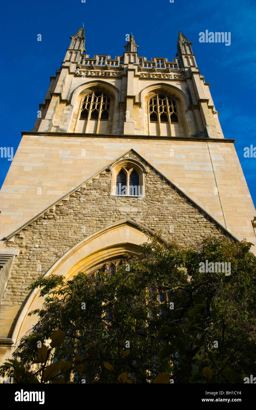 Merton College Chapel torre Oxford Inghilterra Regno Unito Europa Foto Stock