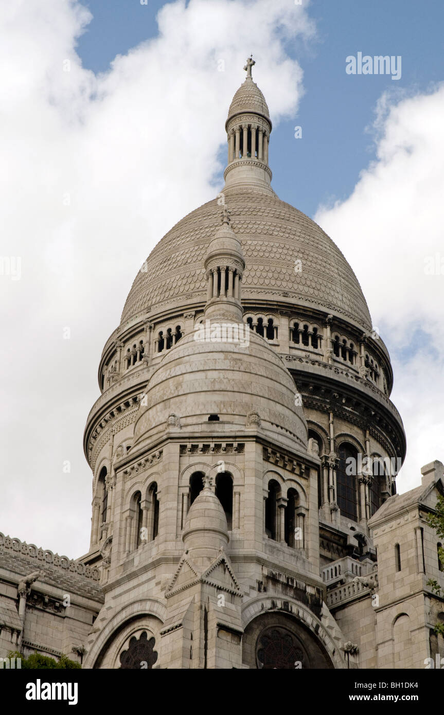 Il Sacre Coeur basilica in Parigi Francia Foto Stock