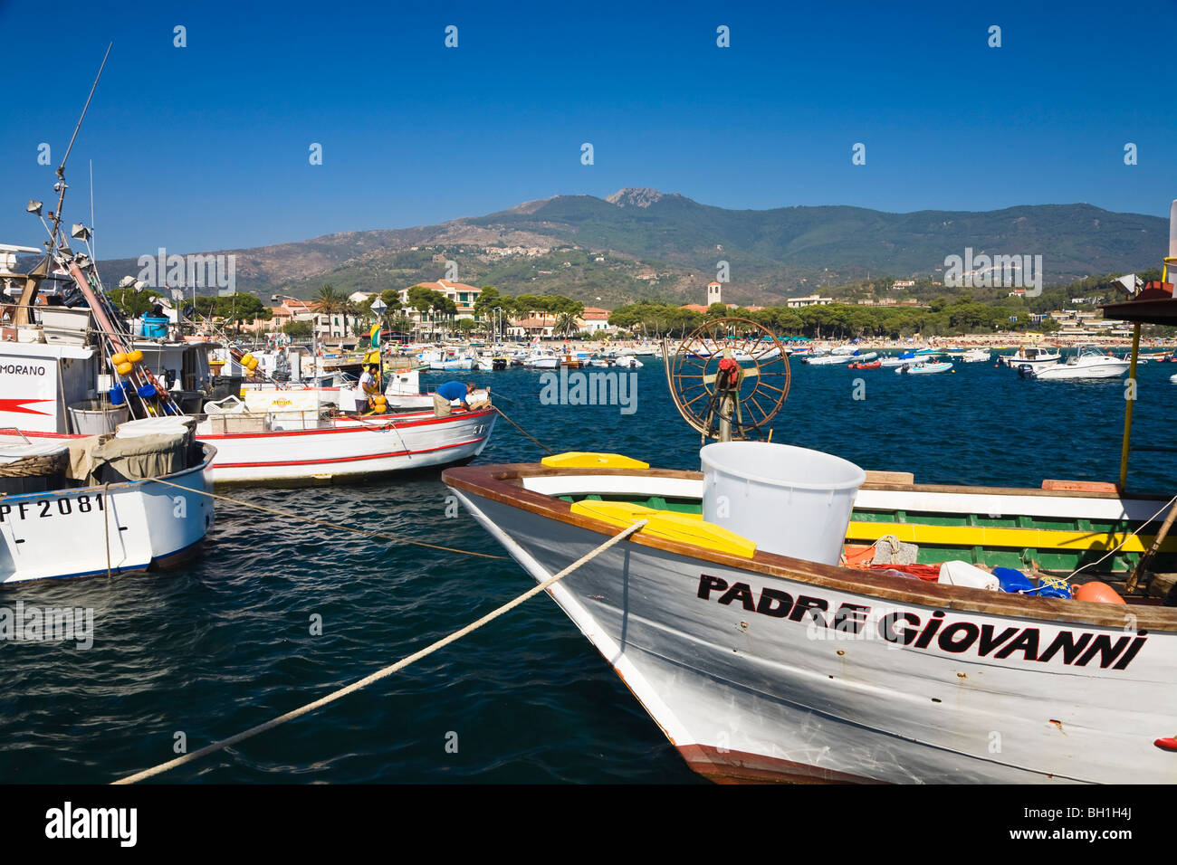 Porto di Marina di Campo, Isola d'Elba, Italia Foto Stock