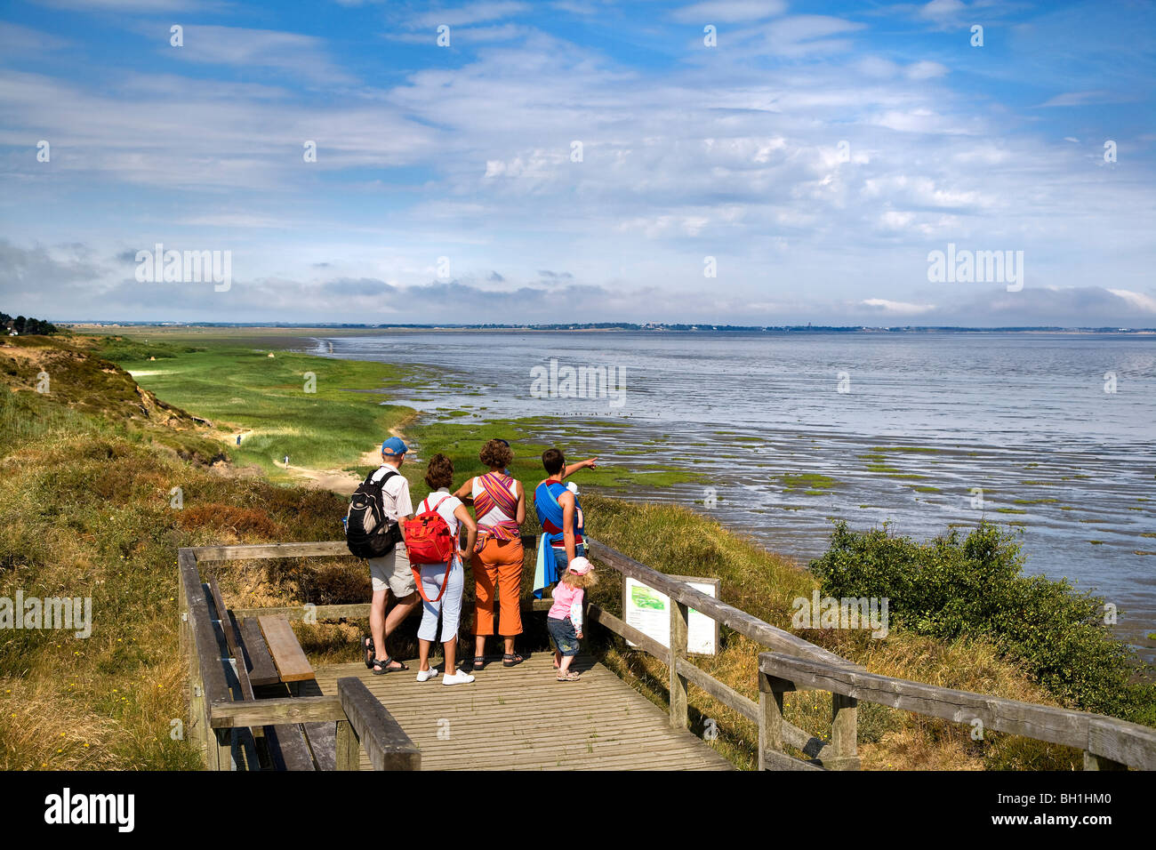 Vista dalla scogliera Morsum, Morsum, isola di Sylt, Schleswig-Holstein, Germania Foto Stock