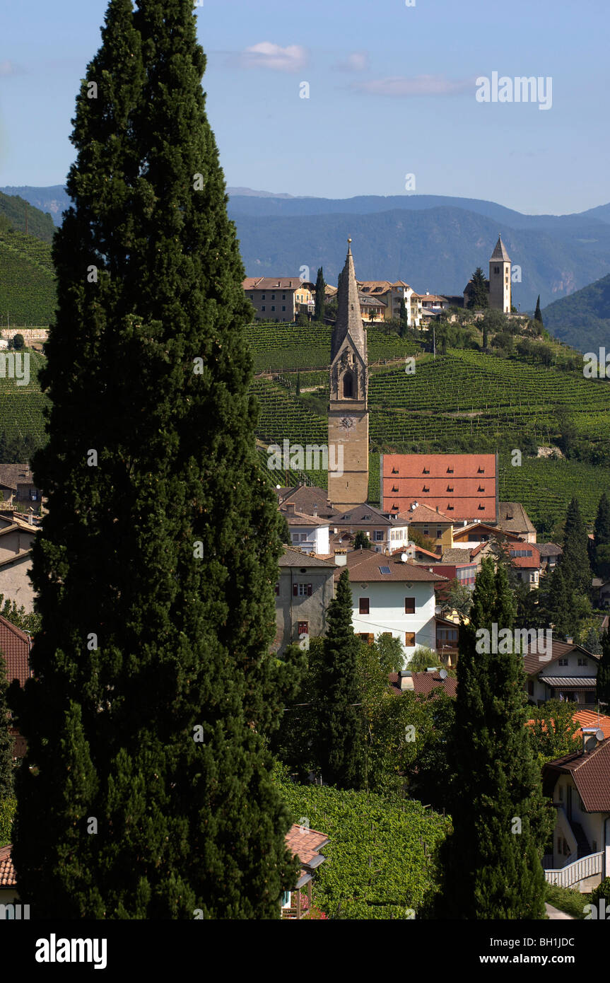 Villaggio di montagna, St. Jakob in Kastellaz, Kastellaz, Tramin an der Weinstrasse, Alto Adige, Italia Foto Stock