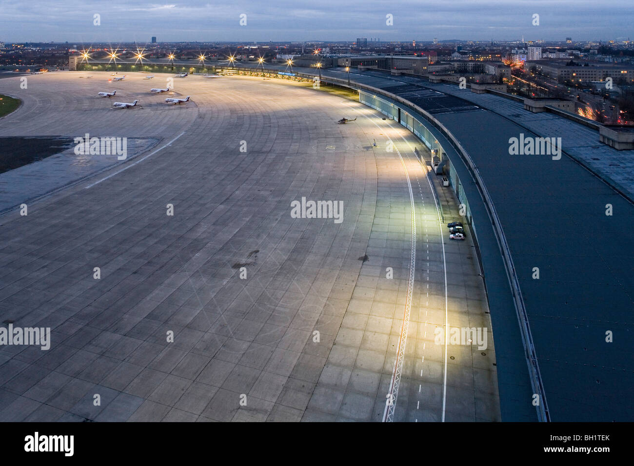 Aeroporto di Tempelhof, tettuccio, grembiule, Berlino, Germania Foto Stock