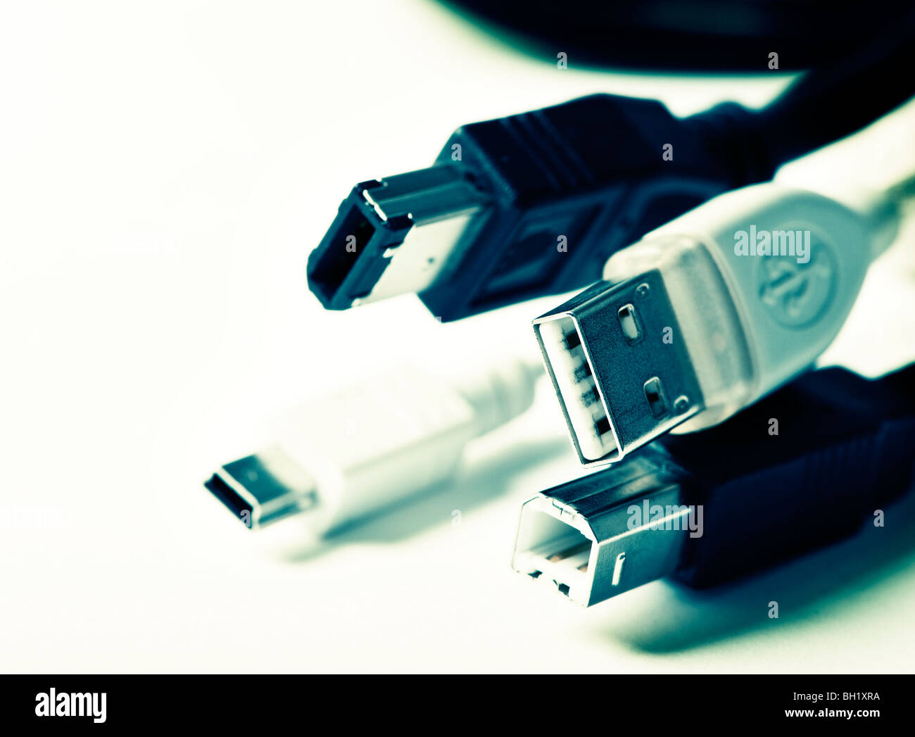 USB e cavi Firewire Foto Stock