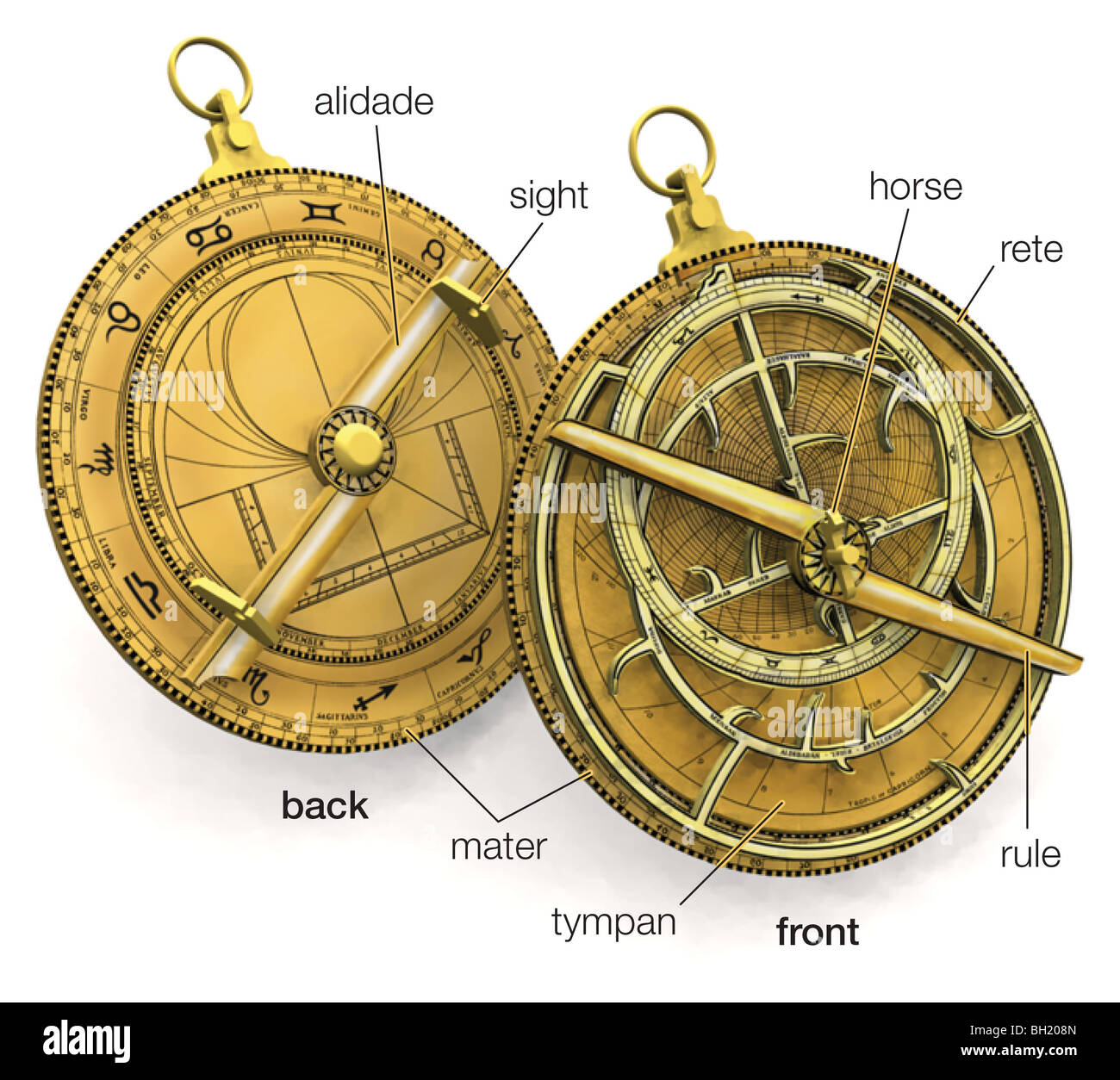 Astrolabio Foto Stock
