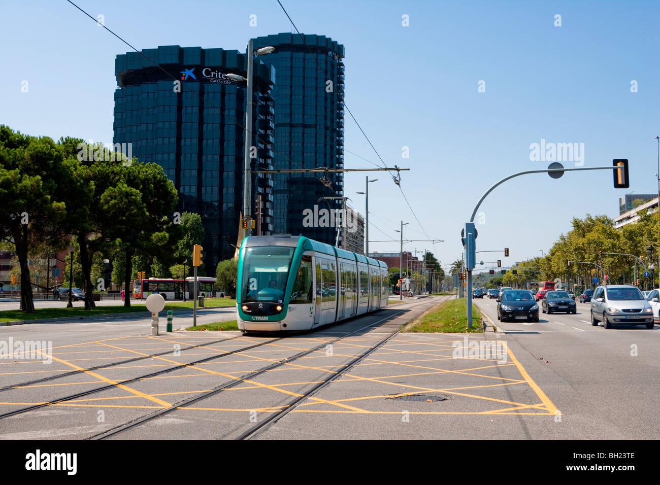 Barcellona - Les Corts district - Diagonal Avenue Foto Stock