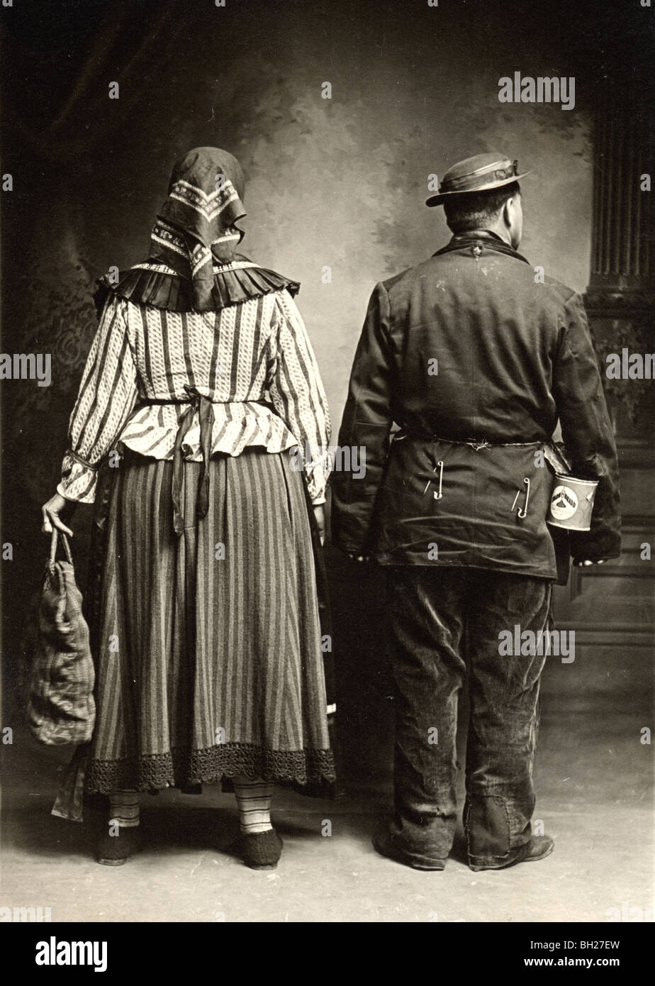 Costume Hobo giovane parte posteriore Foto Stock