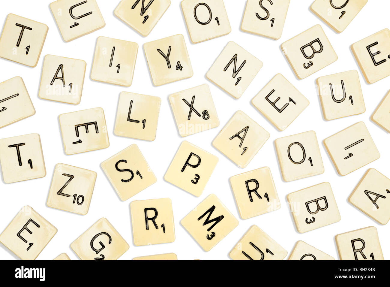 Mattonelle di Scrabble Foto Stock
