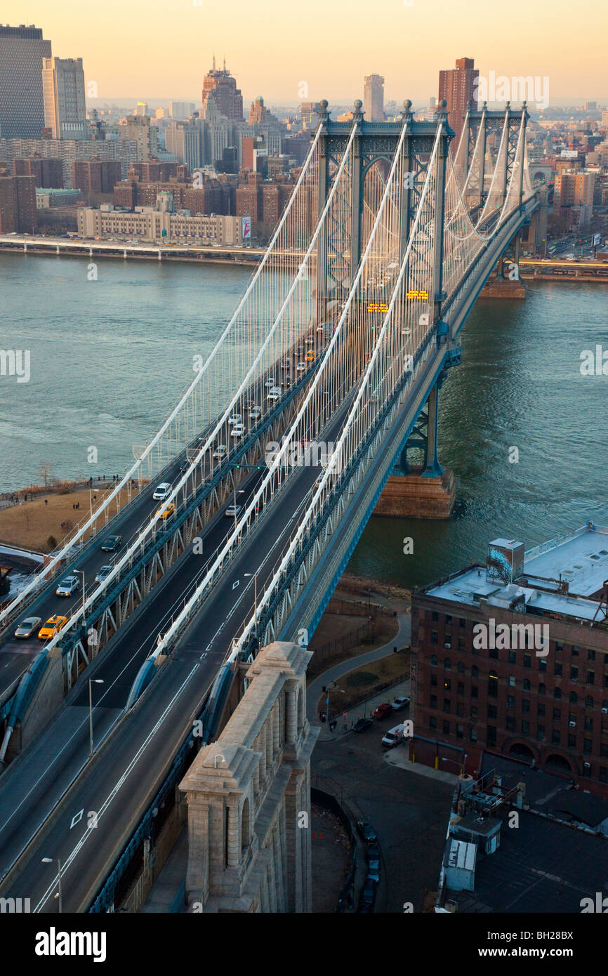 Manhattan Bridge, New York City Foto Stock
