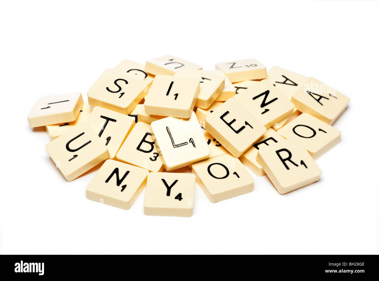 Mattonelle di Scrabble Foto Stock
