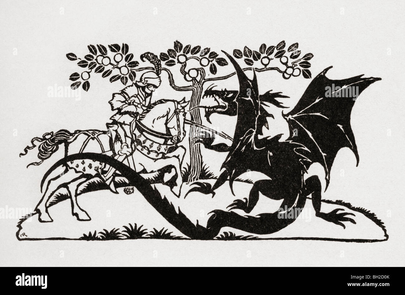Leggenda di san giorgio e il drago immagini e fotografie stock ad alta