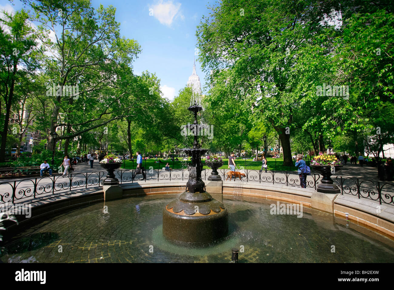 Il Madison Square è formata dalla intersezione della Quinta Avenue e Broadway in 23rd Street a New York City Foto Stock