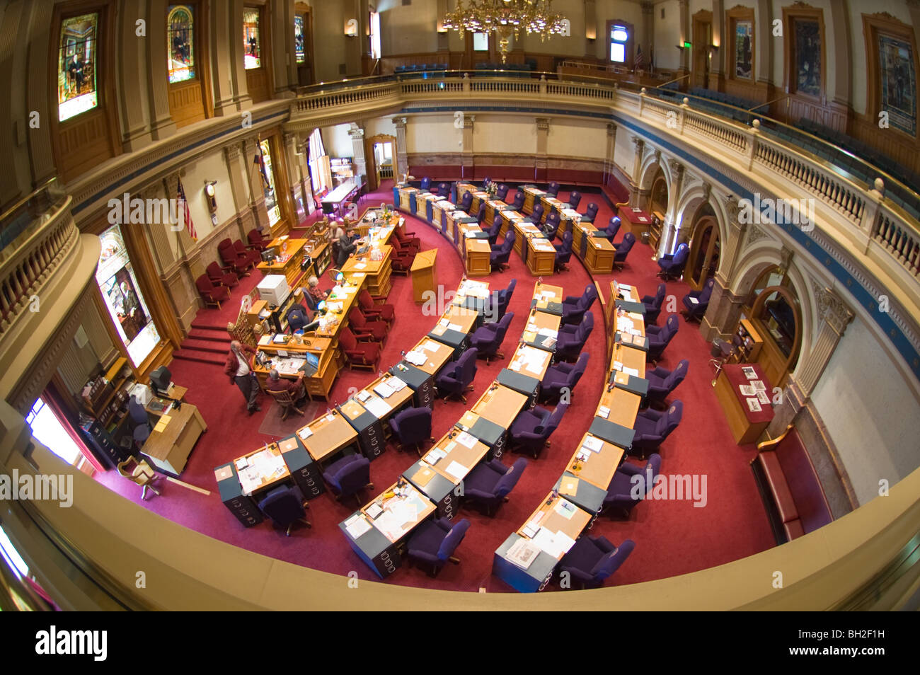 Camera del Senato, Colorado State Capitol, Denver, Colorado, STATI UNITI D'AMERICA Foto Stock