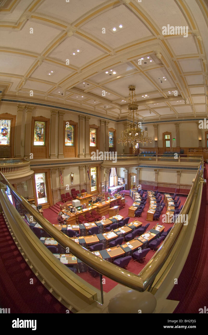 Camera del Senato, Colorado State Capitol, Denver, Colorado, STATI UNITI D'AMERICA Foto Stock