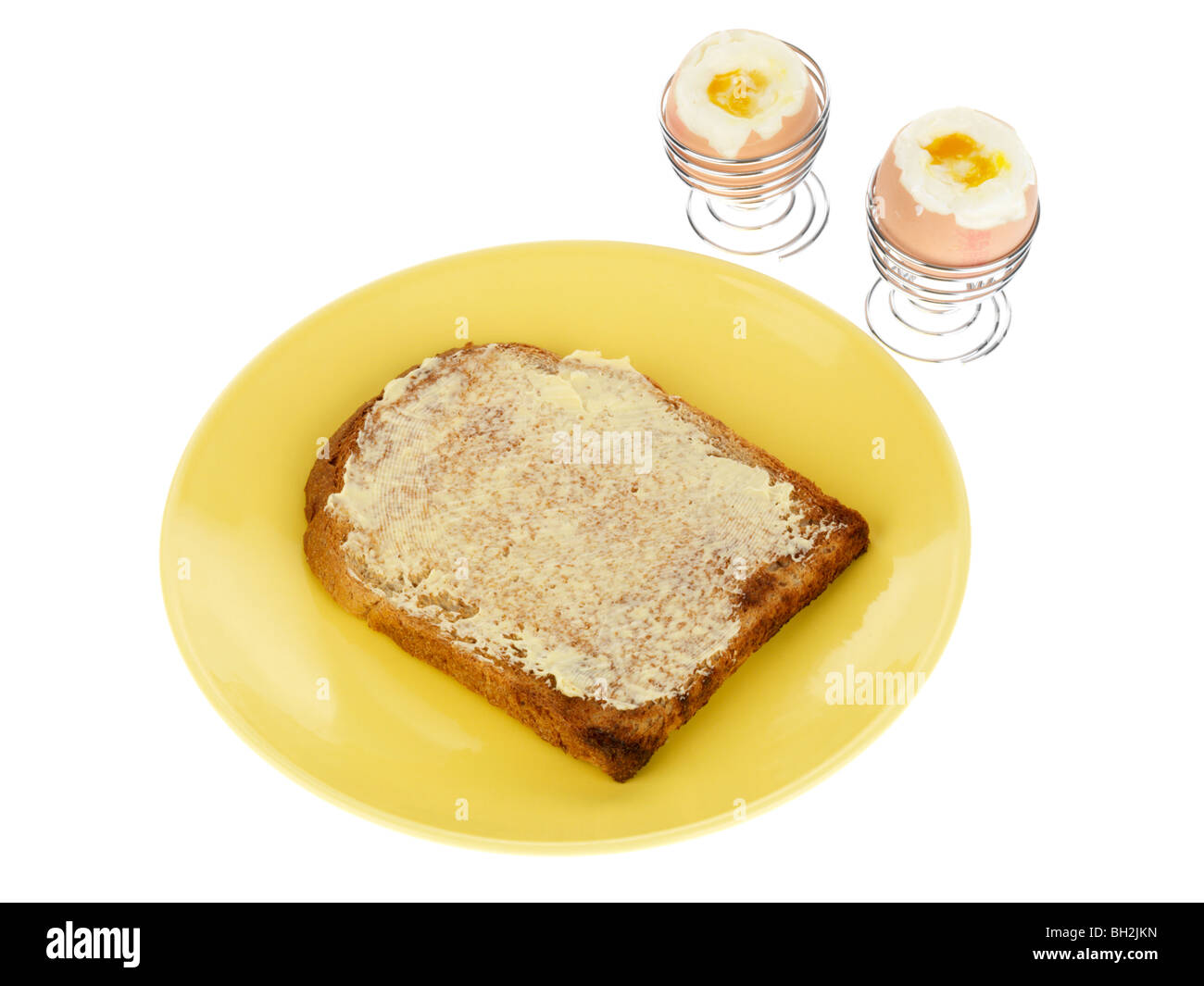 Uova sode con Toast integrale Foto Stock