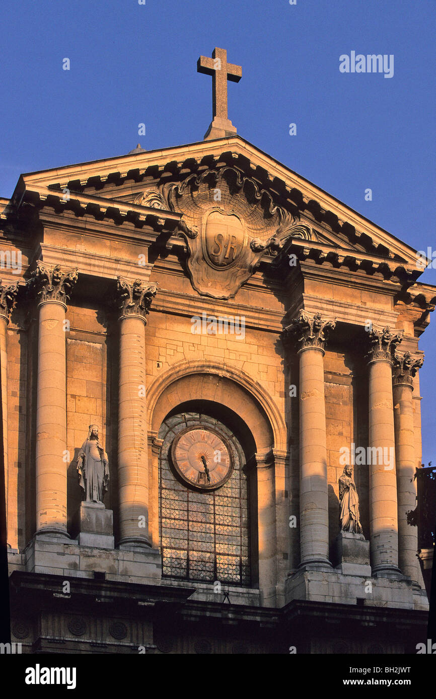 La FACCIATA DELLA SAINT-ROCH CHIESA, rue de Faubourg Saint Honore, Parigi, 1ST ARRONDISSEMENT DI PARIGI (75), Francia Foto Stock