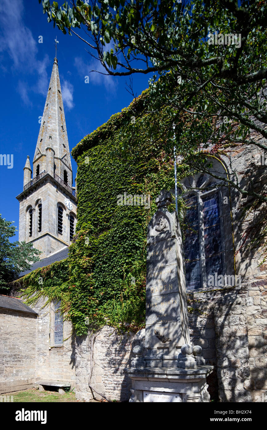 Saint Pierre chiesa, città di Baden, departament del Morbihan, in Bretagna, Francia Foto Stock