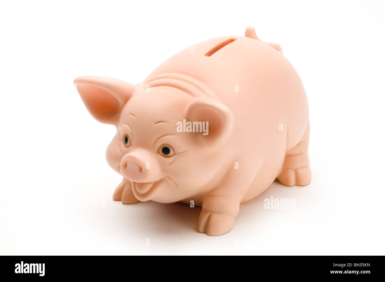 Salvadanaio su bianco Foto Stock