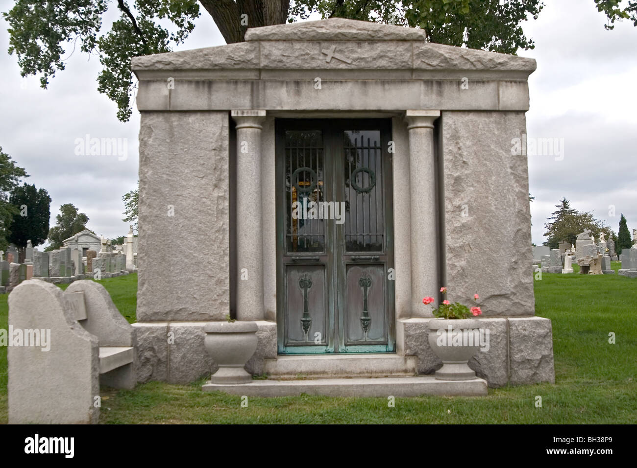 Mausoleo del cimitero Foto Stock