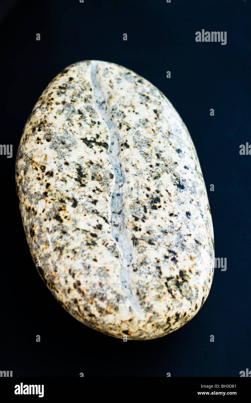 Grano di caffè di marmo, cristallo di pietra Foto Stock