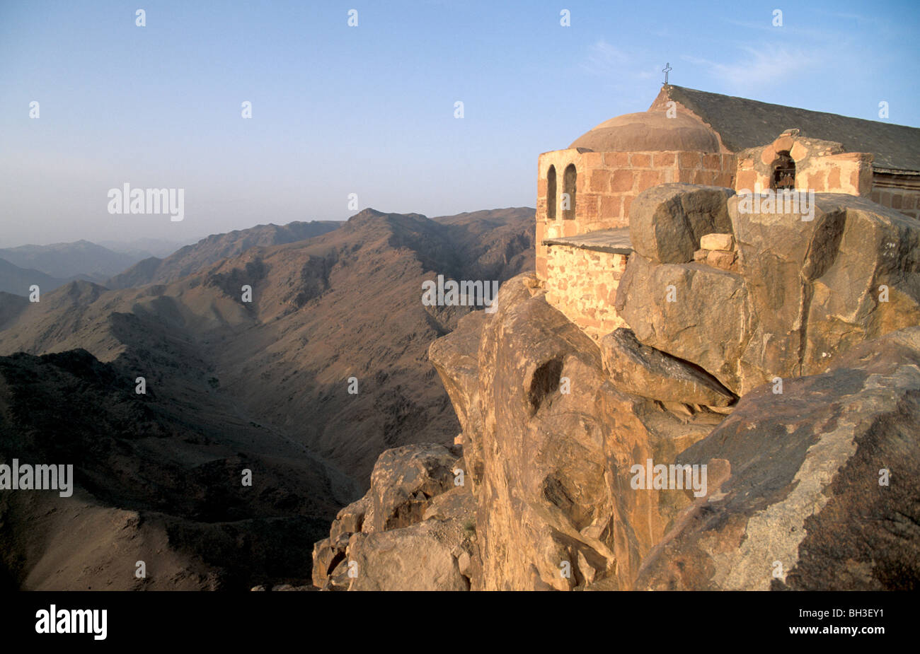 L'Egitto, la Cappella della Santissima Trinità sulla sommità del monte Sinai Foto Stock