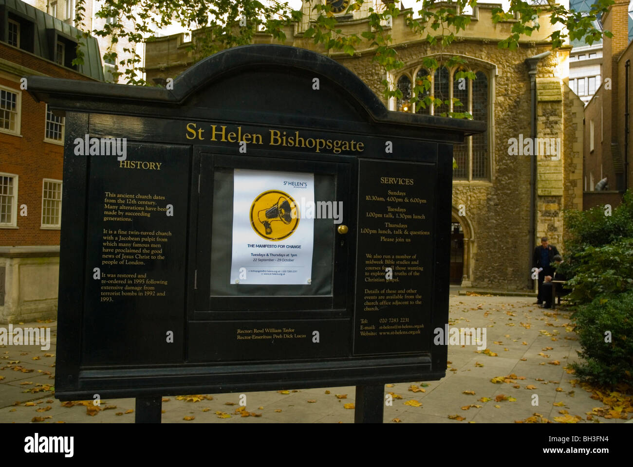 St Helens chiesa Bishopsgate City di Londra Inghilterra Regno Unito Europa Foto Stock