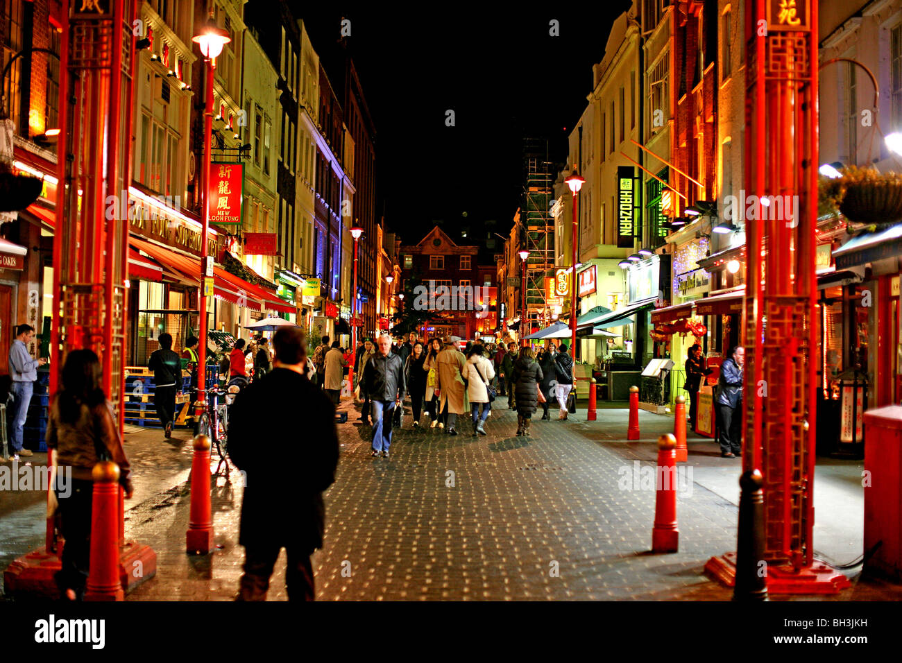 Gerrard Street a Londra in Chinatown Foto Stock