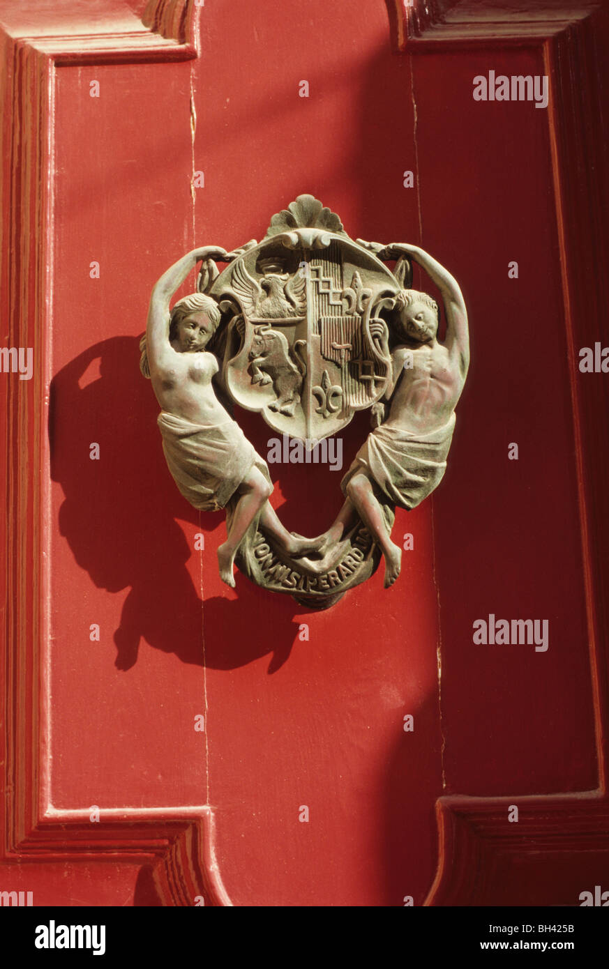 Porta respingente in Mdina, Malta Foto Stock