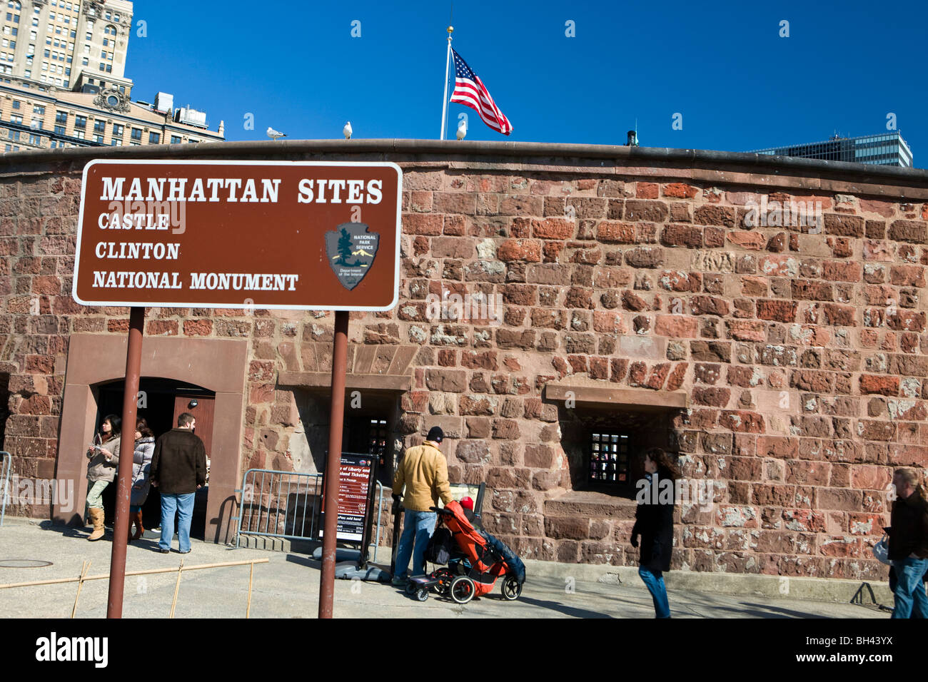 Castle Clinton National Monument, Manhattan, New York New York Foto Stock