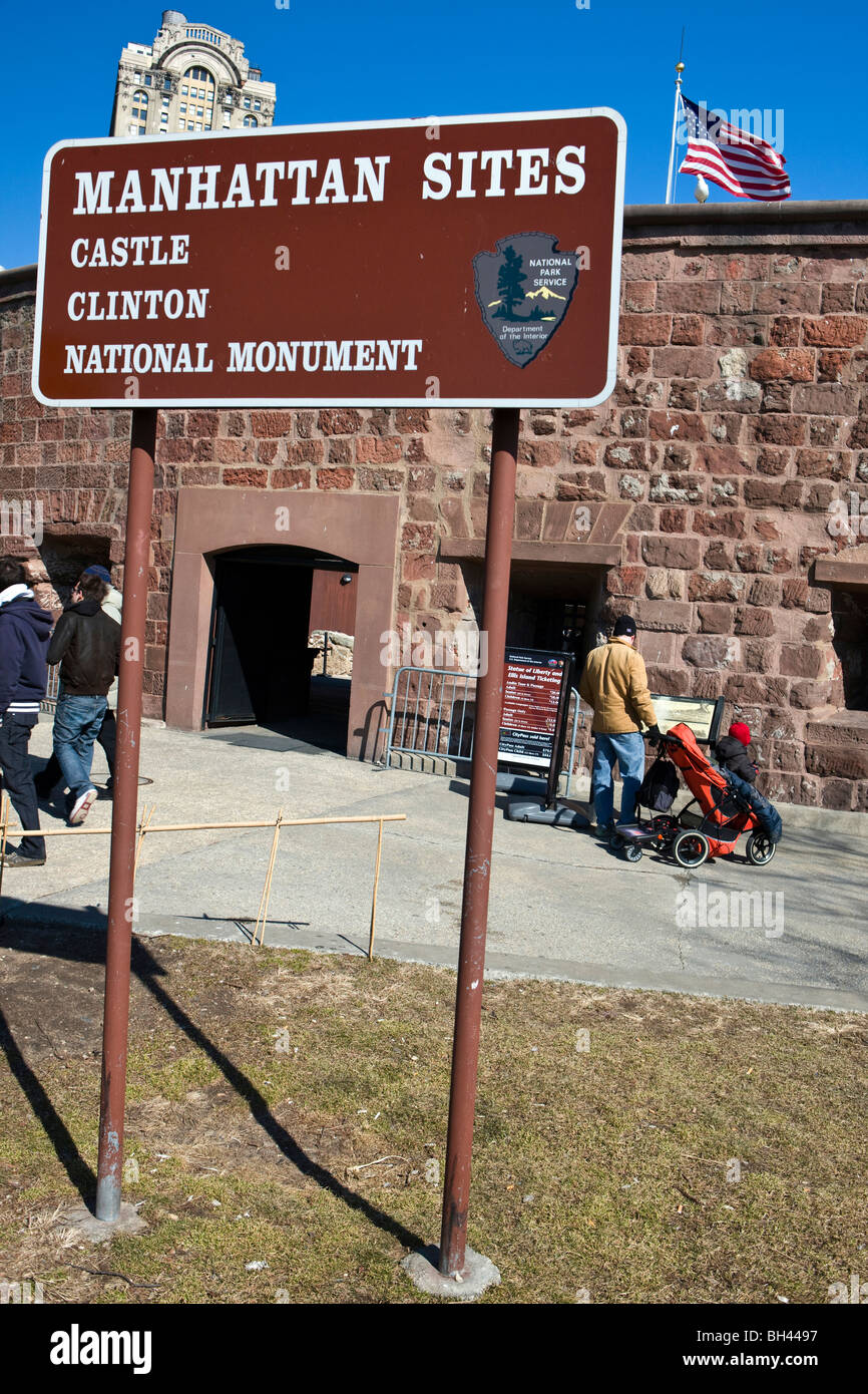 Castle Clinton National Monument, Manhattan, New York New York Foto Stock