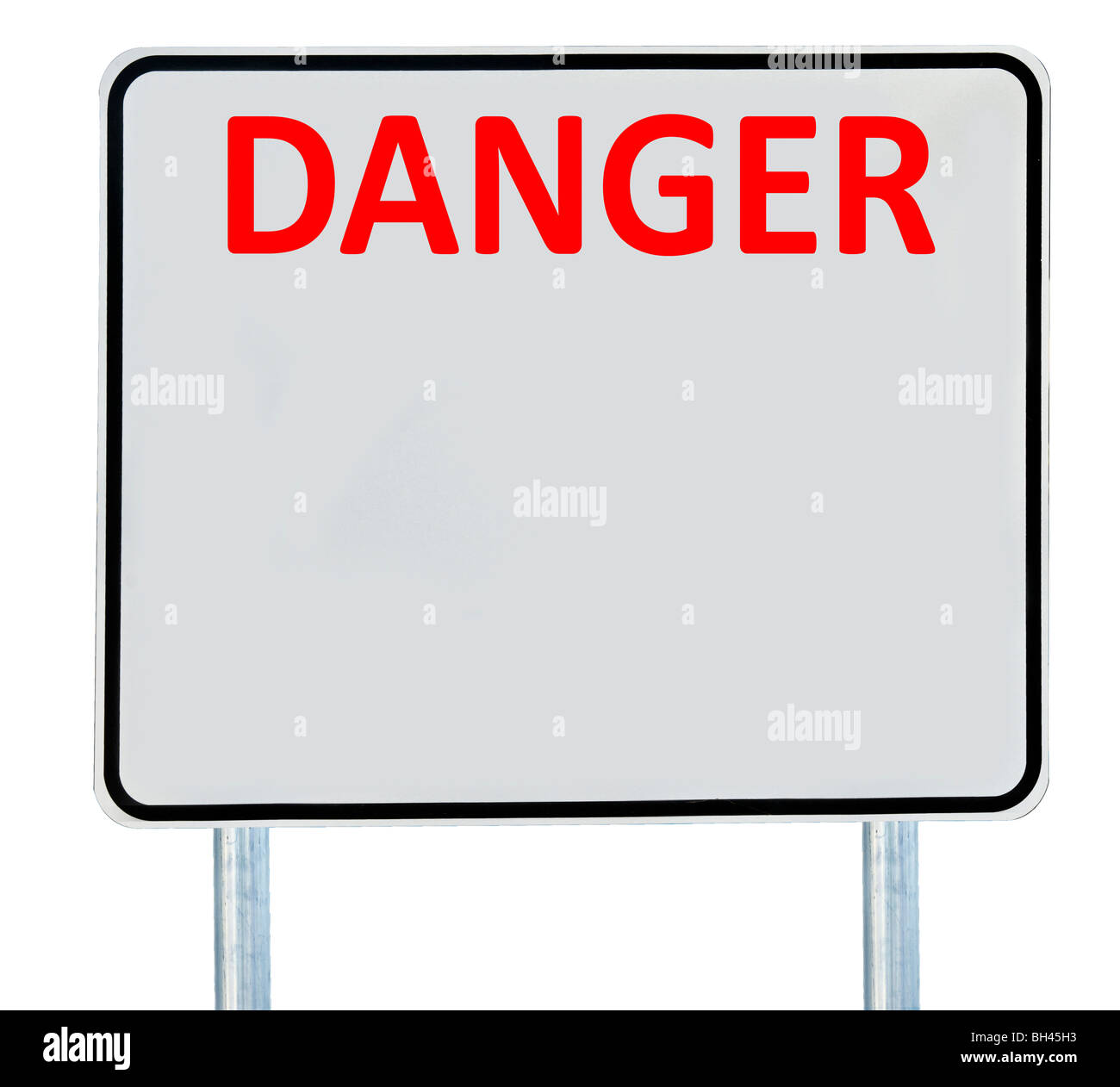 Un 'Drabbia" cartello stradale isolato su bianco. Foto Stock