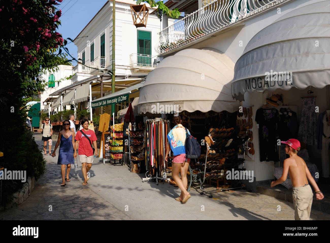 Strada di Anacapri e Capri, l'Isola, Italia Foto Stock