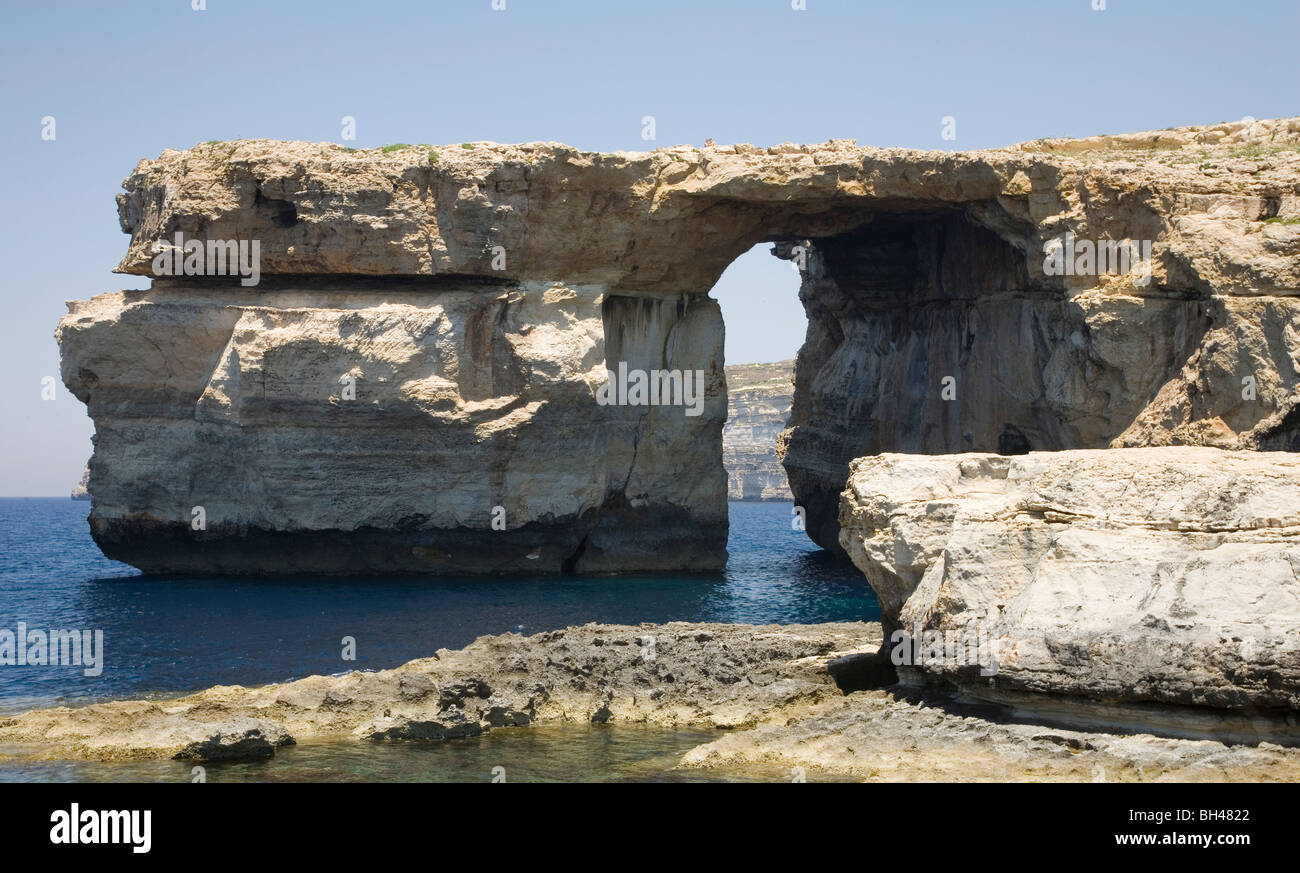 Azure Window a Dwejra Point. Foto Stock