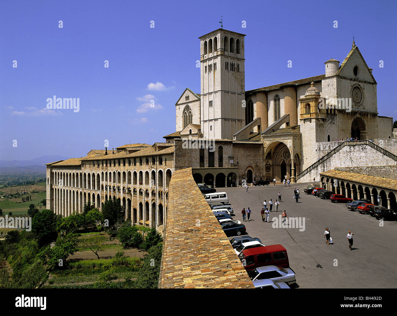 La Basilica di San Francesco ad Assisi Umbria Italia Foto Stock