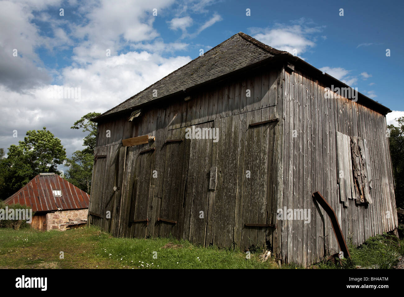 Storico legno mulino funzionante a Finzean. Foto Stock