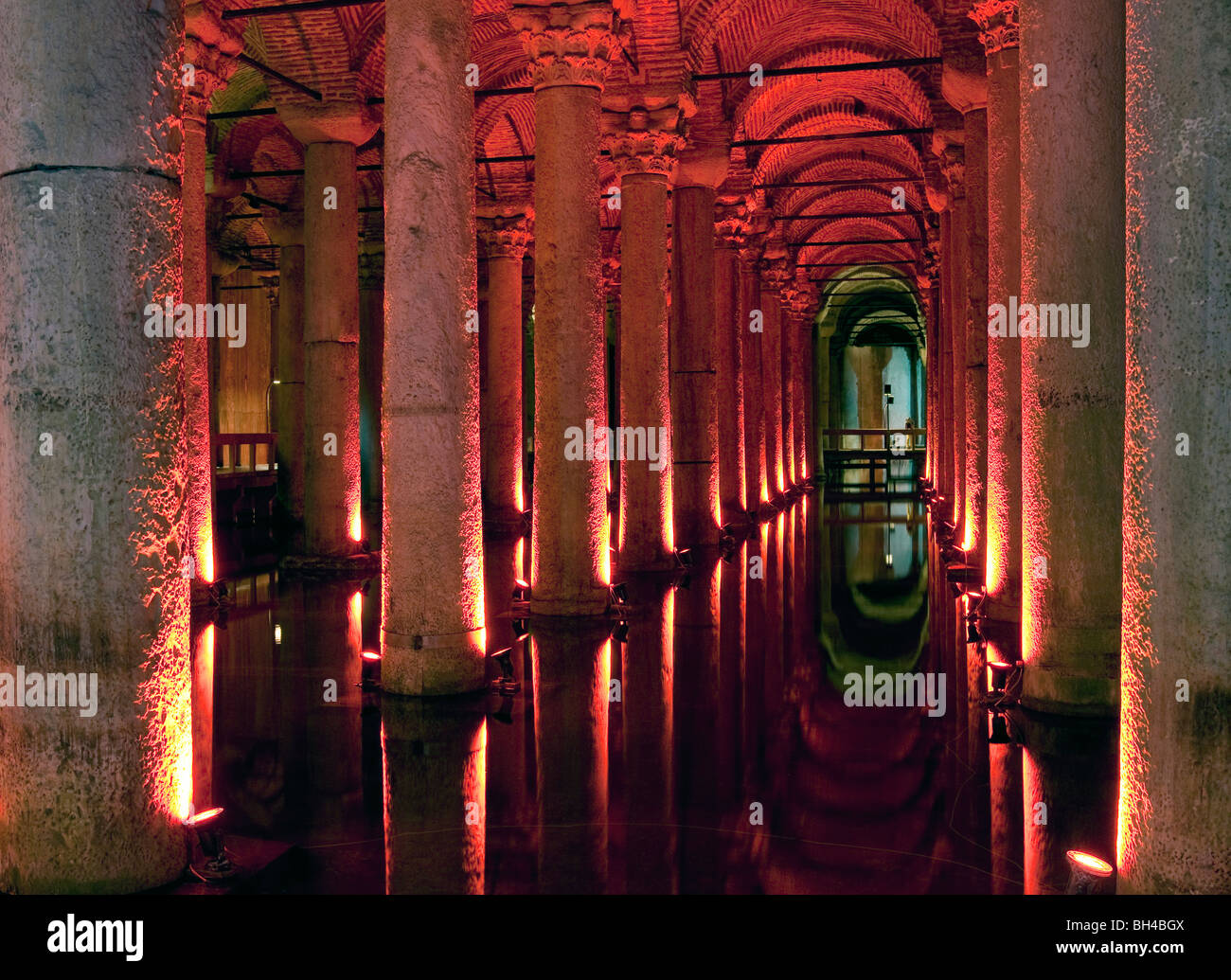 La Basilica Cistern, Istanbul, Turchia Foto Stock