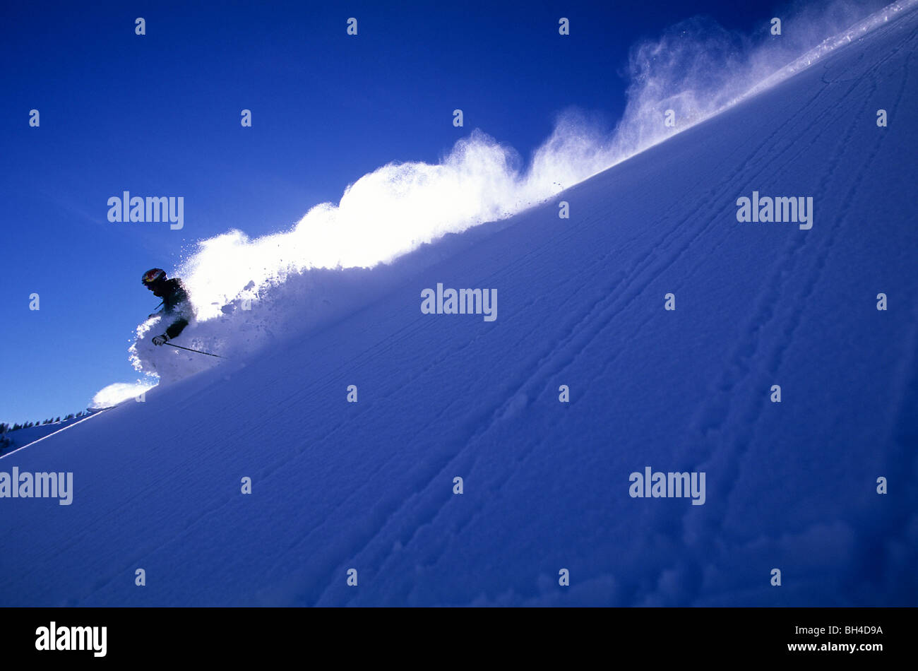 Uomo di sci in Colorado. Foto Stock