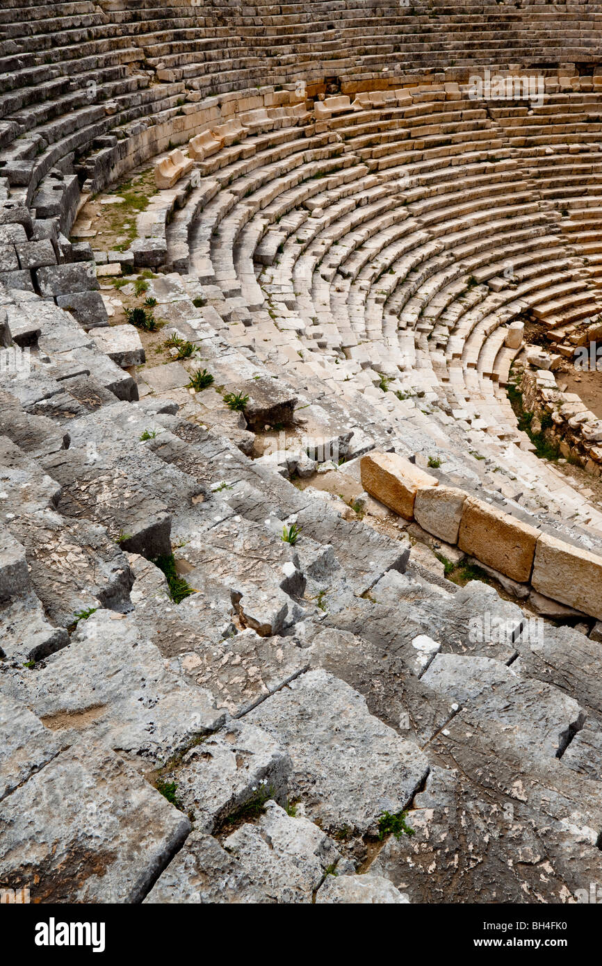 L'anfiteatro di Patara Anatolia, Lycian coast, Turchia Foto Stock