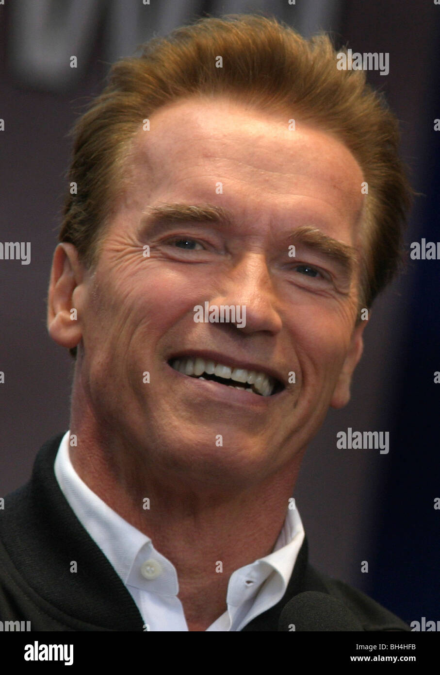 Arnold Schwarzenegger, promuovere gli affari e il turismo e i legami tra Giappone e dello stato della California. Tokyo, Giappone. Foto Stock